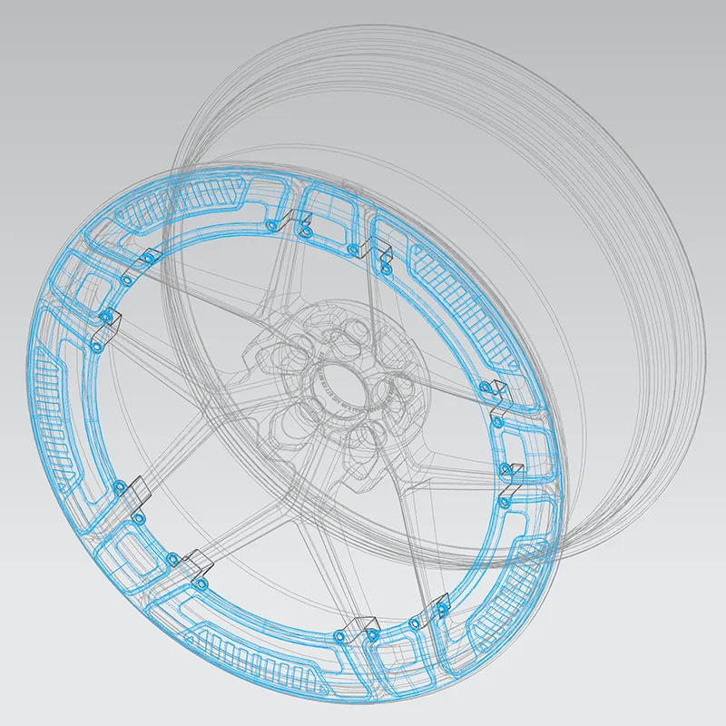 3D моделирование деталей накладок дисков автомобиля BMW