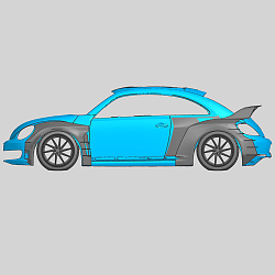 3D сканирование автомобиля Volkswagen Beetle