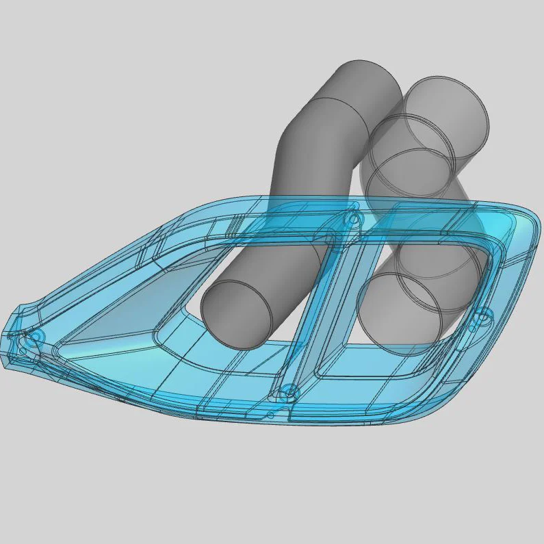3D моделирование выхлопной системы Mercedes Maybach GLS 600