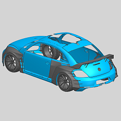 3D сканирование автомобиля Volkswagen Beetle